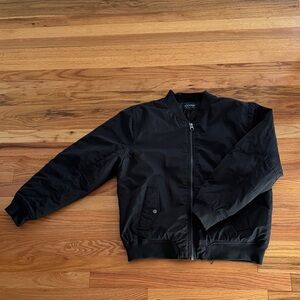 Classic Black Bomber Jacket